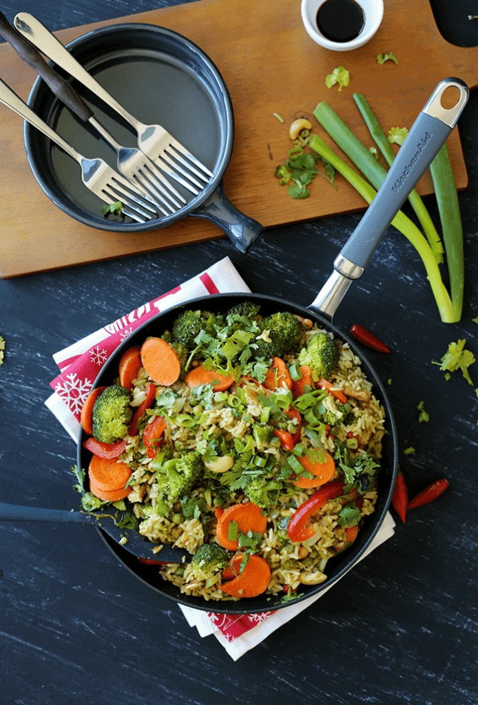 Thai Green Curry Fried Rice Crazy Vegan Kitchen