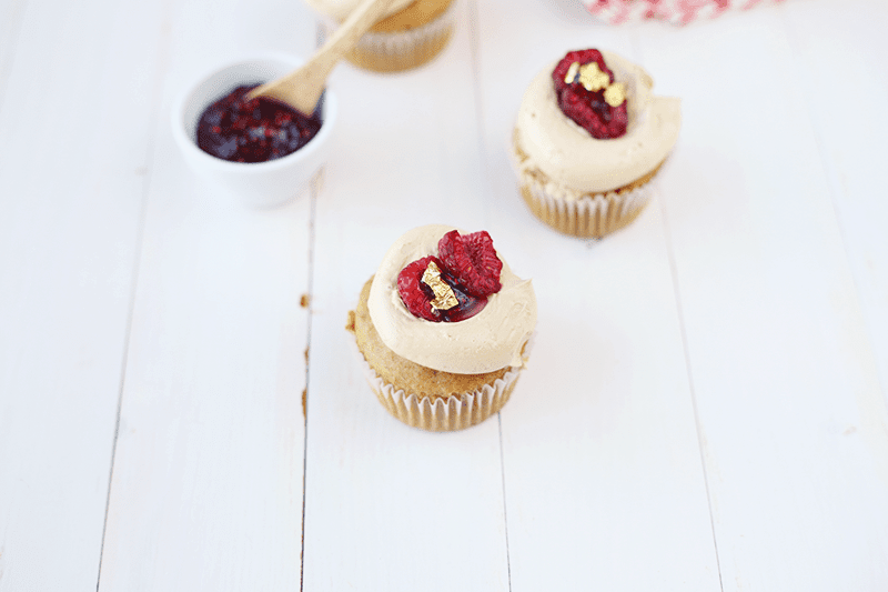 Hazelnut Raspberry Cupcake Recipe. Simple, vegan, delicious, and perfect for kids' birthdays! #delicious #veganrecipe #hazelnut #raspberry #jam #cupcakes #cupcakerecipe #dessert #vegancupcakes